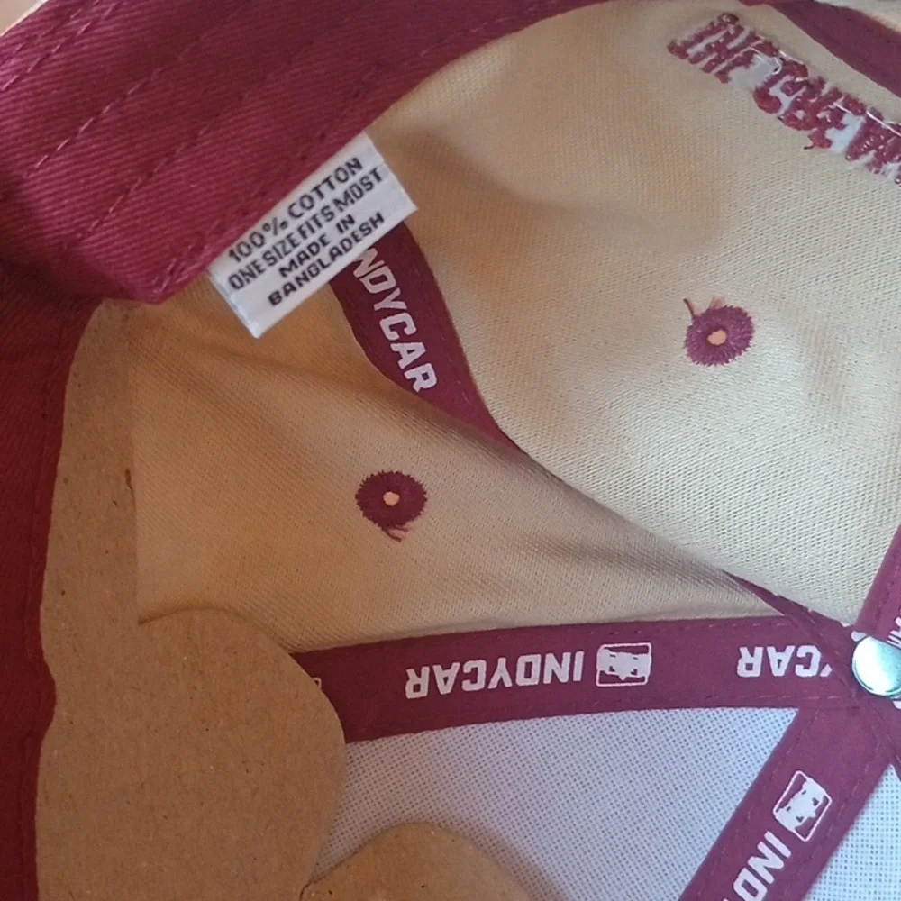 New Indy 500 108th Gainbridge 100% Cotton Trucker Cap Contrast Maroon & Stone - Picture 5 of 5